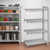 Thumbnail image #4 for Cambro Camshelving Premium 4-Tier Solid Add-On Polymer Shelving Unit, 18 x 54 x 72 Inches