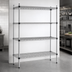 Thumbnail image #3 for Eagle Group Quad-Adjust 4-Tier Starter Wire Shelving Unit, 72W x 24D x 74H, Stainless Steel Finish
