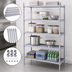 Thumbnail image #4 for Adjustable Tubular Aluminum Shelving Kit with 5 Shelves, 42 in. W x 24 in. D x 72 in. H