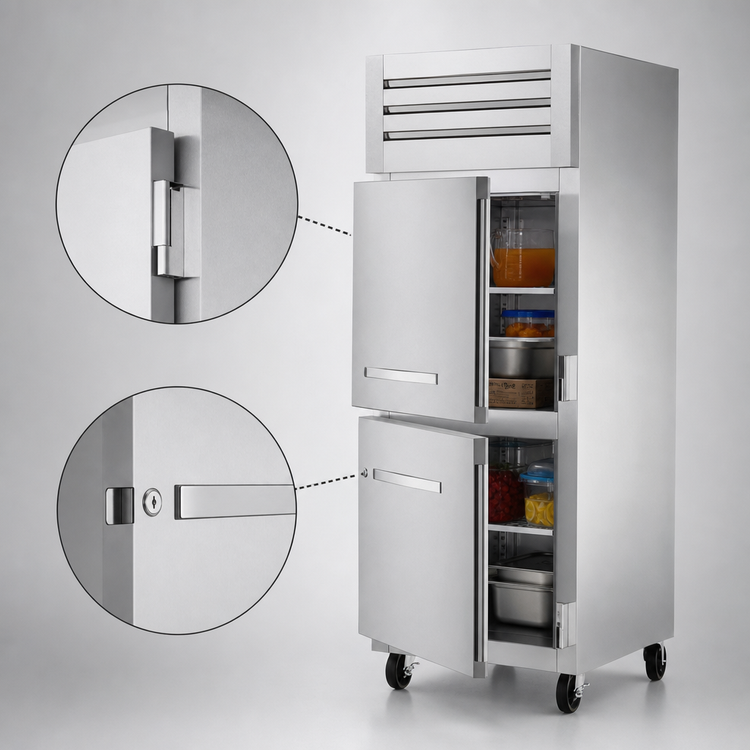 Product image #3 for True SPEC SERIES One-Section Reach-In Freezer, -10°F, Two Half Hinged Locking Doors, Top-Mounted Self-Contained Refrigeration