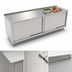 Thumbnail image #3 for John Boos 96 Inch x 30 Inch Stainless Steel Enclosed Work Table with Sliding Doors