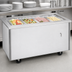 Thumbnail image #3 for Randell 60-Inch Mobile Ice-Cooled 4-Pan Cold Food Table with Stainless Steel Top and Enclosed Laminate Base