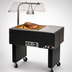 Thumbnail image #3 for Eagle Service Mate Deluxe Portable Beef Cart Carving Station with 12 x 20 Hot Food Well, Carving Board, Heat Lamp, and Sneeze Guard, 33-Inch Wide