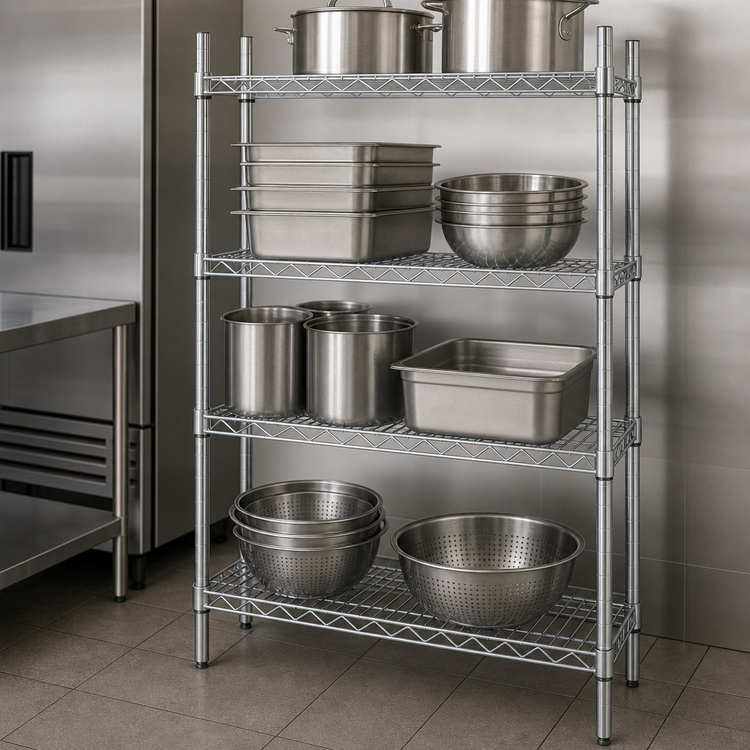 Product image #3 for Advance Tabco Special Value Series Heavy Duty Chrome Plated Commercial Wire Shelf, 60 x 14 Inches