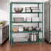 Thumbnail image #3 for Eagle Valu-Gard 4-Tier Stationary Wire Shelving Starter Unit, 72W x 24D x 63H, Green Epoxy