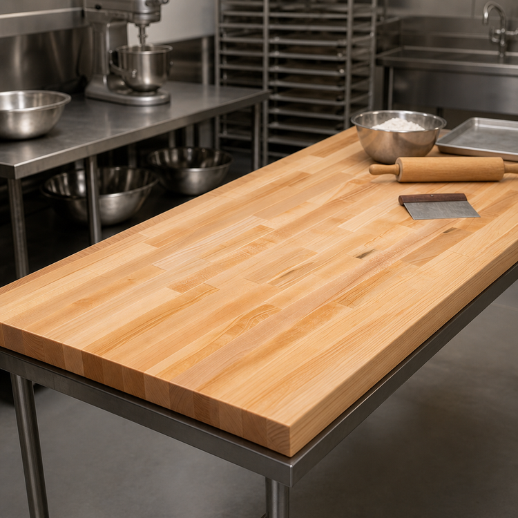 Product image #3 for John Boos 108-Inch x 24-Inch Edge-Grain Northern Hard Rock Maple Work Table Top