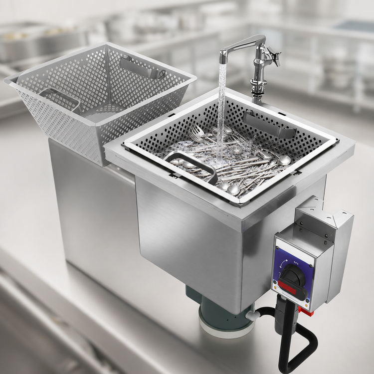 Product image #3 for Power Soak Silver Soak Drop-In Flatware Cleaner & Soak Sink, 11 Gallon, 208V/60/1