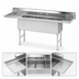 Thumbnail image #3 for Advance Tabco 3-Compartment Fabricated Sink with 30-Inch Left and Right Drainboards