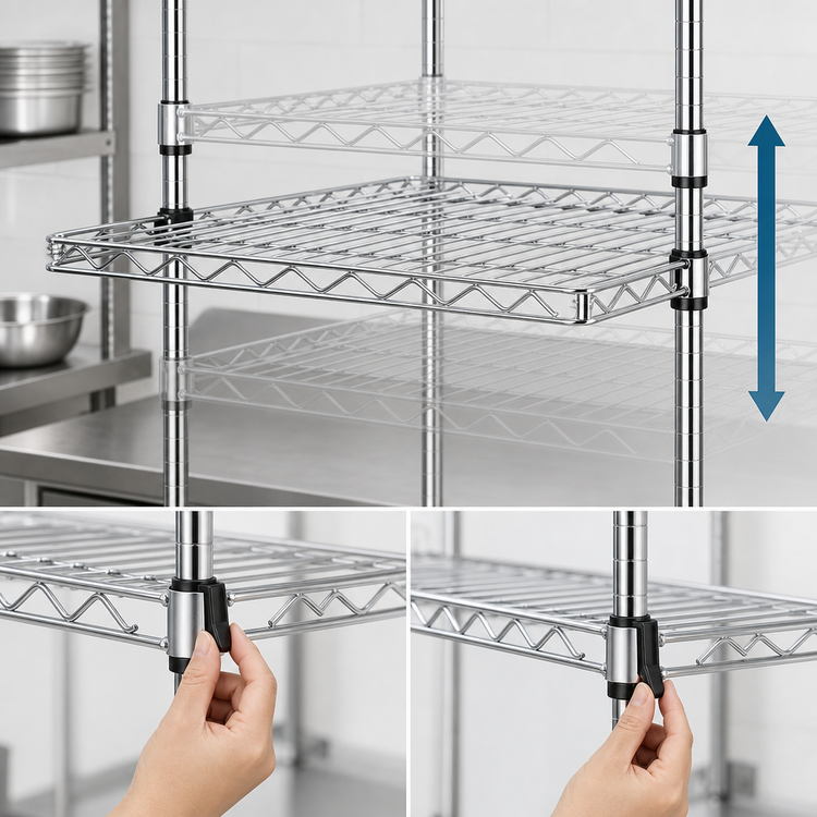Product image #3 for Metro Super Adjustable Super Erecta 36 Inch x 14 Inch Wire Shelf, Stainless Steel Finish