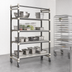 Thumbnail image #3 for Cambro Camshelving Elements XTRA High Density Top Rail Overhead Track 5-Tier Mobile Starter Unit, 36 x 24 x 80 Inches