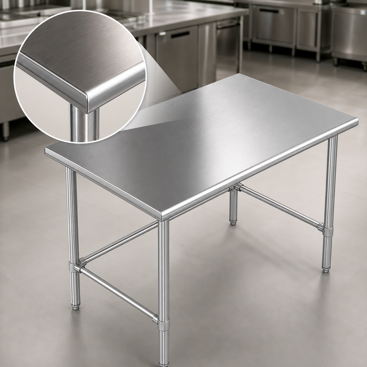 Product image #3 for Sapphire Manufacturing 30 Inch x 24 Inch Stainless Steel Work Table with Reinforced Flat Top