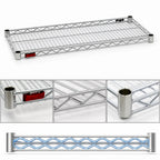 Thumbnail image #3 for Eagle Group QuadTruss 1824S 24" W x 18" D Stainless Steel QuadTruss Wire Shelf Case of 4