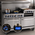 Thumbnail image #3 for Imperial Pro Series 60-Inch Gas Restaurant Range with 2 Open Burners, 48-Inch Griddle, Convection Oven, and Open Cabinet Base