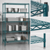 Thumbnail image #3 for EagleGard Red-i-Pak 4-Tier Wire Shelving Unit, 60 x 18 x 74 Inches, Blue-Green Hybrid Epoxy