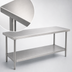 Thumbnail image #3 for Eagle Group Spec-Master Marine Series 72 Inch x 48 Inch Stainless Steel Work Table with Adjustable Undershelf
