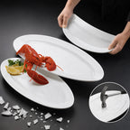 Thumbnail image #3 for American Metalcraft Endurance MEL50 28-Inch Oval White Melamine Boat Platter Case of 6
