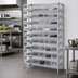 Thumbnail image #3 for Quantum Bin Wire Shelving System with 44 Clear Bins, 36 Inch W x 12 Inch D x 74 Inch H