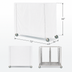 Thumbnail image #3 for Metro 72 x 24 x 62 Inch White Uncoated Knitted Polyester Queen Mary & Banquet Cart Cover