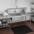 Thumbnail image #3 for John Boos Pro-Bowl 96-Inch Straight Soiled Dishtable with Pre-Rinse Sink Bowl, Right-to-Left Operation