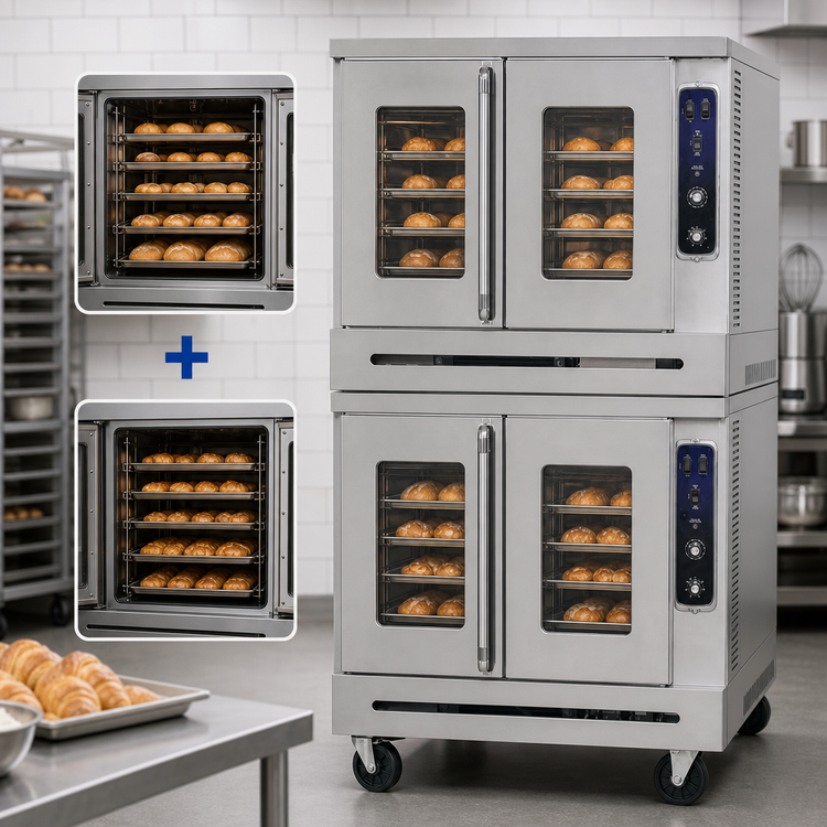 Product image #3 for Imperial PCVDE-2 2-Deck Bakery-Depth Electric Convection Oven with Manual Controls and 50/50 Doors