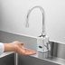 Thumbnail image #3 for T&S Brass ChekPoint Electronic Above-Deck Touchless Gooseneck Faucet, Single-Hole Deck Mount, Hydro-Generator, 0.5 GPM
