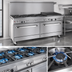Thumbnail image #3 for Southbend Ultimate 60-Inch Commercial Gas Restaurant Range with 6 Star/Sauté Burners, 24-Inch Charbroiler, Standard Oven, and Convection Oven