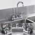 Thumbnail image #3 for OptiFlow Heavy Duty Solid Body Splash Mount Faucet with 8-Inch Gooseneck Spout