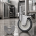 Thumbnail image #3 for MetroMax 5-Inch Stainless Steel Stem Brake Caster with Flat Polyurethane Tread, 300 lb Capacity