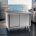 Thumbnail image #3 for Spec-Master Marine Series Stainless Steel Enclosed Work Table with Cabinet Base and Hinged Doors, 48 x 24 Inches