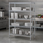 Thumbnail image #3 for Metro Super Erecta N556BR 4-Shelf Stationary Starter Wire Shelving Unit, 48 x 24 x 63 Inches, Zinc Finish