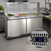 Thumbnail image #3 for Omcan USA 60-Inch Two-Section Stainless Steel Refrigerated Prep Table, Rear-Mount Self-Contained, 12 x 1/3 Pan Capacity