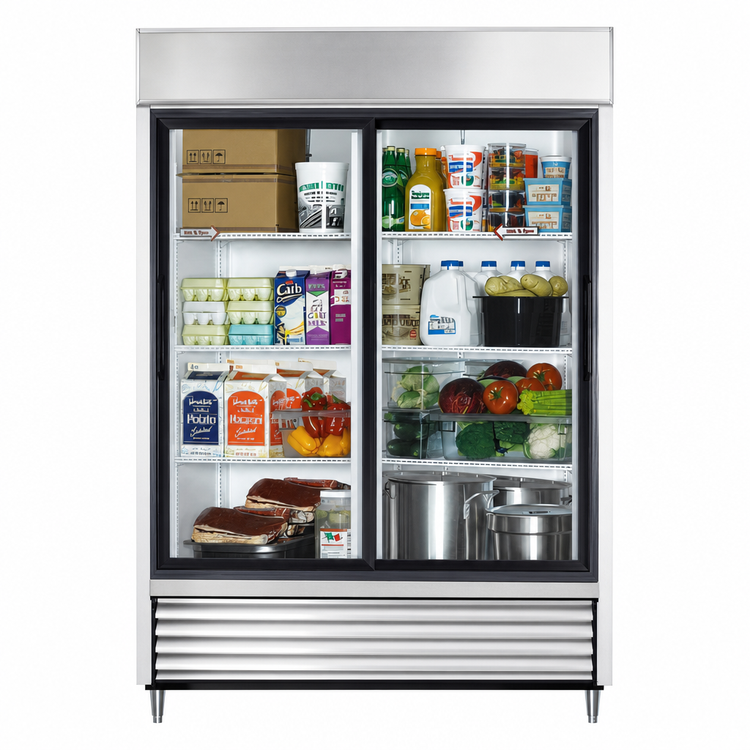 Product image #3 for True 2-Section Glass Sliding Door Reach-In Refrigerator