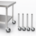 Thumbnail image #3 for John Boos 34-3/4-Inch Stainless Steel Table Legs with 5-Inch Heavy-Duty Locking Stem Casters, Set of 4