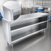 Thumbnail image #3 for Advance Tabco Special Value Series 72-Inch Stainless Steel Dish Cabinet with Open Base and Mid-Shelf