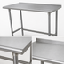 Thumbnail image #3 for Advance Tabco 108-Inch x 30-Inch 16-Gauge 430 Stainless Steel Work Table with 1-1/2-Inch Rear Up-Turn, Open Base