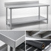 Thumbnail image #3 for Eagle Spec-Master Marine Series 48 Inch x 24 Inch Stainless Steel Work Table with 4-1/2 Inch Backsplash and Undershelf