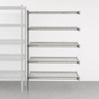 Thumbnail image #3 for Eagle Group A5-86-2430S 5-Tier Add-On Wire Shelving Unit, 30"W x 24"D x 86"H, Stainless Steel Finish