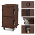 Thumbnail image #4 for Cambro Ultra Camcart® Double-Compartment Front-Loading Insulated Food Pan Cart, Security Package, 120 Qt., Dark Brown