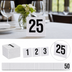 Thumbnail image #3 for Admiral Craft 4-Inch Square White Plastic Table Number Cards Set 1-50
