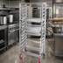 Thumbnail image #3 for Channel Lifetime Tough Extra Heavy-Duty Aluminum Side-Load Bun Pan Rack with Casters, 8-Pan Capacity