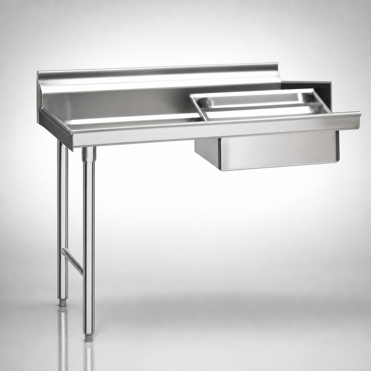 Product image #3 for Eagle Group Straight Soiled Dishtable with Pre-Rinse Sink, Left-to-Right Operation, 48 x 30 Inches