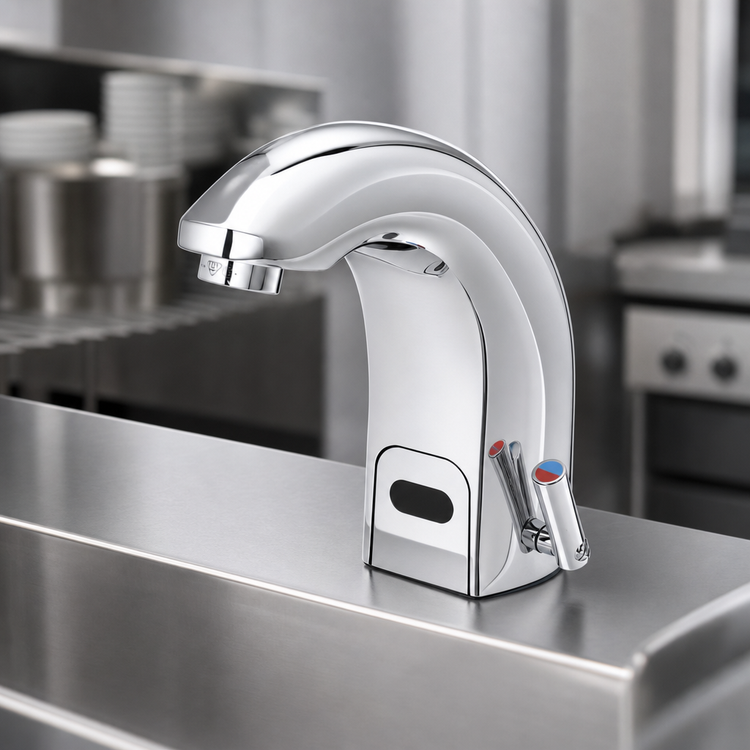 Product image #3 for T&S ChekPoint Above Deck Electronic Faucet, Single-Hole Deck Mount, 2.2 GPM Vandal-Resistant Aerator