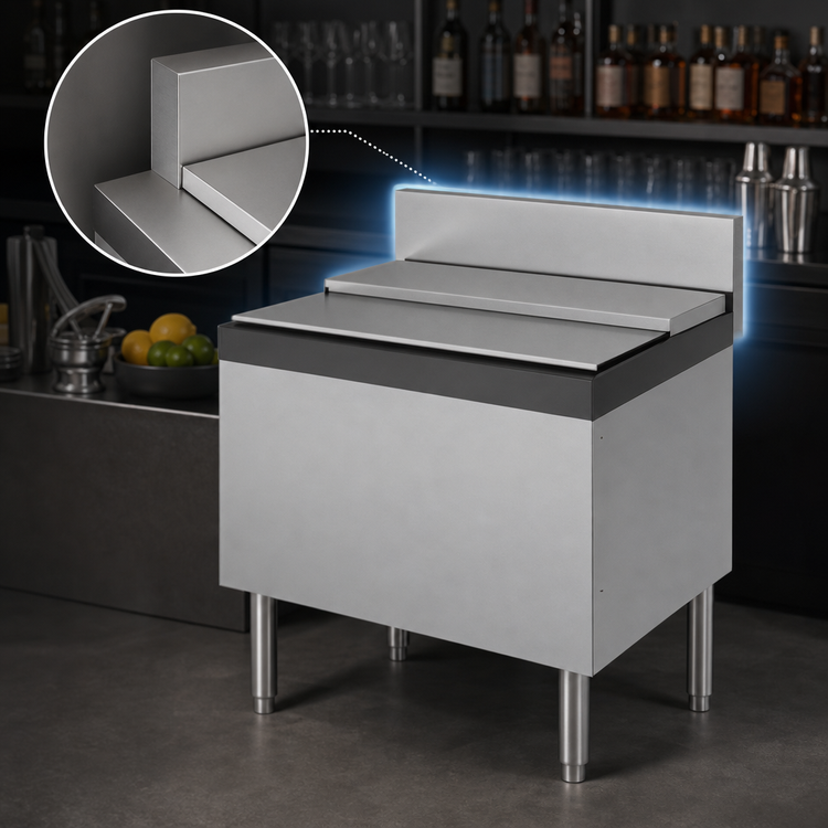 Product image #3 for Perlick Top Shelf TSD48IC 48-Inch Deck-Style Underbar Ice Bin/Cocktail Unit