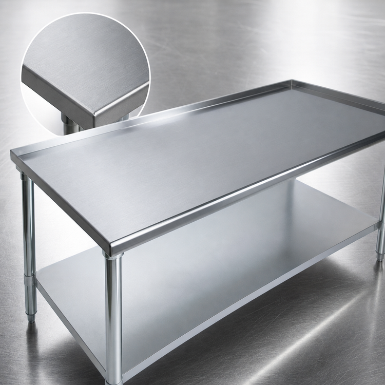 Product image #3 for John Boos Stallion EES8-3015SSK-X 15" x 30" Stainless Steel Equipment Stand with Adjustable Undershelf