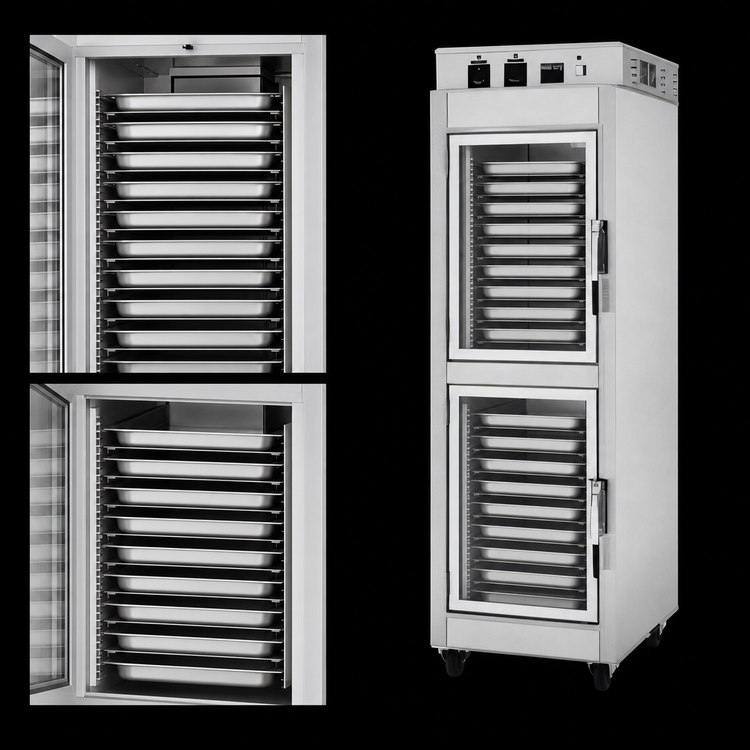 Product image #3 for NU-VU PROW-18 Floor Model Electric Proofing Cabinet with Automist, 18 Full-Size Pan Capacity