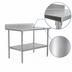 Thumbnail image #3 for John Boos Stallion 48-Inch x 30-Inch Stainless Steel Top Work Table with 5-Inch Backsplash and Fixed Undershelf
