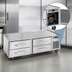 Thumbnail image #3 for Randell Self-Contained Refrigerated Chef Base Equipment Stand, 82 Inch Wide, 4 Drawers, Right-Side Compressor