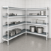 Thumbnail image #3 for Fermostock 4-Tier Polymer Shelving Corner Expansion Kit, 66