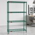 Thumbnail image #3 for Eagle Group Valu-Gard Stationary 4-Tier Starter Wire Shelving Unit, 42W x 18D x 63H, Green Epoxy