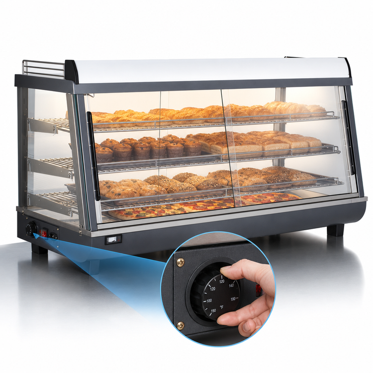Product image #3 for BakeMax Titan Series 48-Inch Countertop Heated Warmer/Display Case, Full/Self-Service